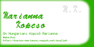 marianna kopcso business card